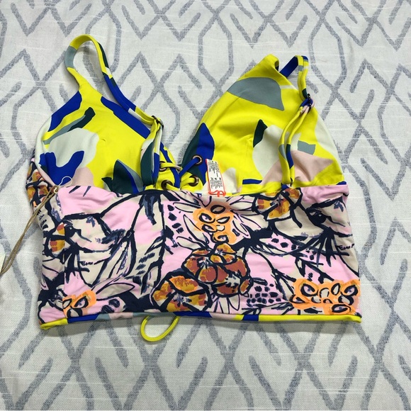 NWT maaji bikini swim top reversible lace up corset printed - Picture 6 of 10